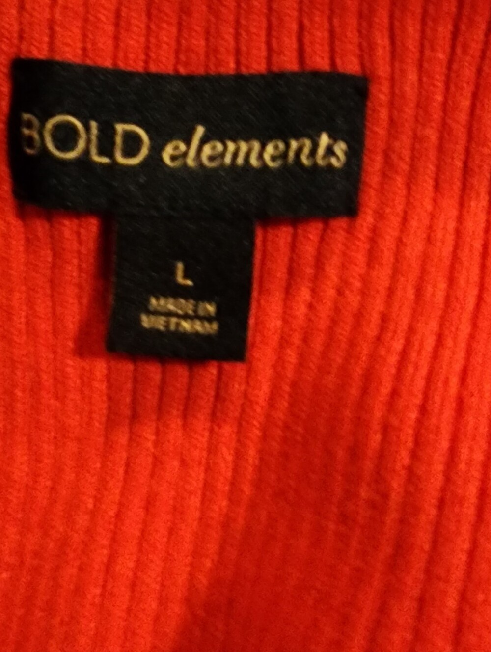 BOLD elements Ribbed Knit Top in Red - Picture 2 of 6